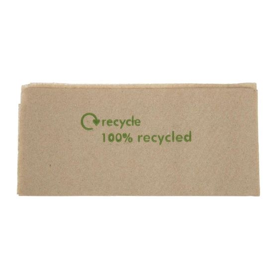Swantex Recycled Lunch Napkin Kraft 32x30cm 1ply Pre-Folded