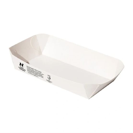 Notpla 8"x5" Rectangular Trays - White