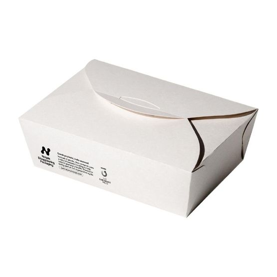 Notpla Large Takeaway Boxes 1750ml - White