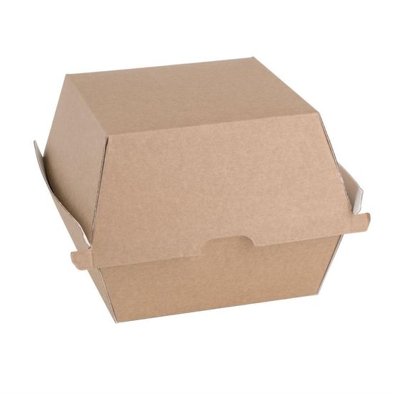 Fiesta Compostable Kraft Burger Boxes Large 112mm