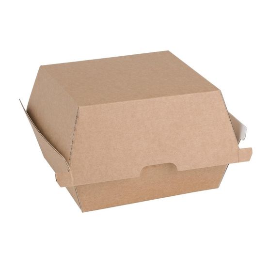 Fiesta Compostable Kraft Burger Boxes Small 105mm
