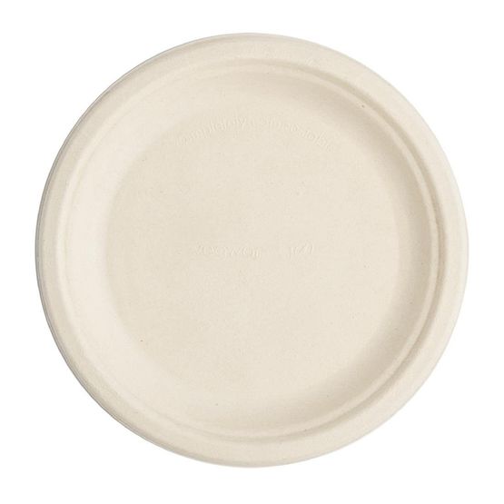 Vegware Compostable Nourish Moulded Fibre Plate Natural 7"/178mm