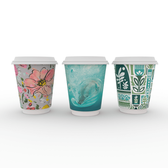 Vegware VDW-12 12oz Double Wall Cup - Custom Print