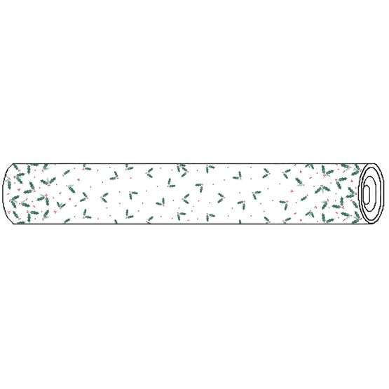 118cm x 25m Embossed Paper Banquet Roll Jolly Holly BR25-JLL