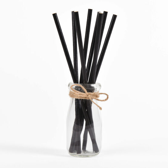 6mm Black Biodegradable Paper Straws