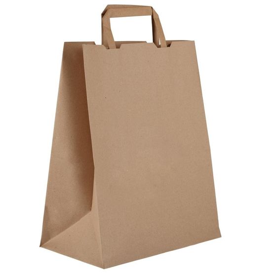 Vegware W10CARR Compostable Recycled Paper Carrier Bags Large