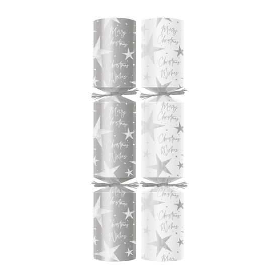 10" Silver Dazzling Star Christmas Crackers - Contents 1 C500-SDZ-1