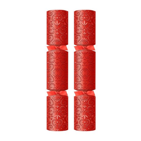Swantex 12" Red Fleur De Lys Christmas Crackers - O Contents C242-RDF-O