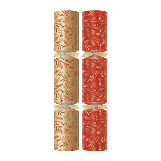 12" Yuletide Sprig Christmas Crackers - N Contents C502-YLT-N