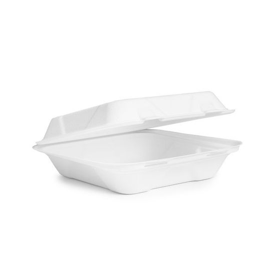 Vegware 8in Square Bagasse Lunch Box - VB08