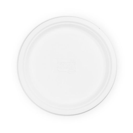 Vegware P005NW 10in/255mm Nourish Moulded Fibre Plate