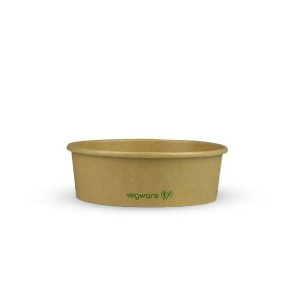 Vegware RKC-16 16oz/500ml Round Kraft Food Container