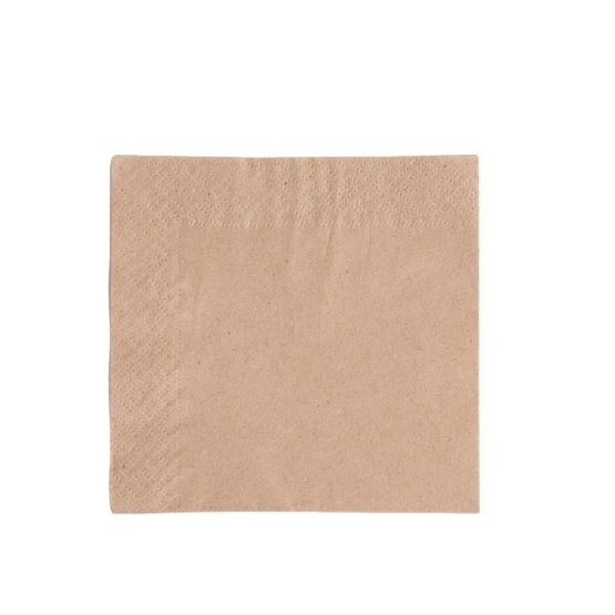 Vegware 2S4000 24cm 2-Ply Unbleached Napkin