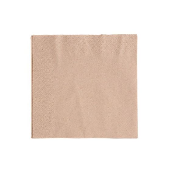 Vegware 202000 33cm 2-Ply Unbleached Napkins