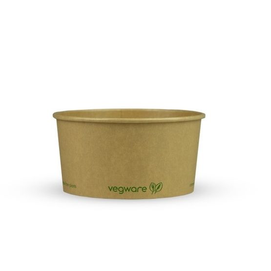 Vegware RKC-34 34oz/1000ml Round Kraft Food Container