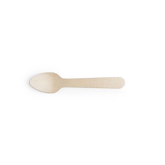 Vegware VT-SP4 4.25in Mini Wooden Spoon