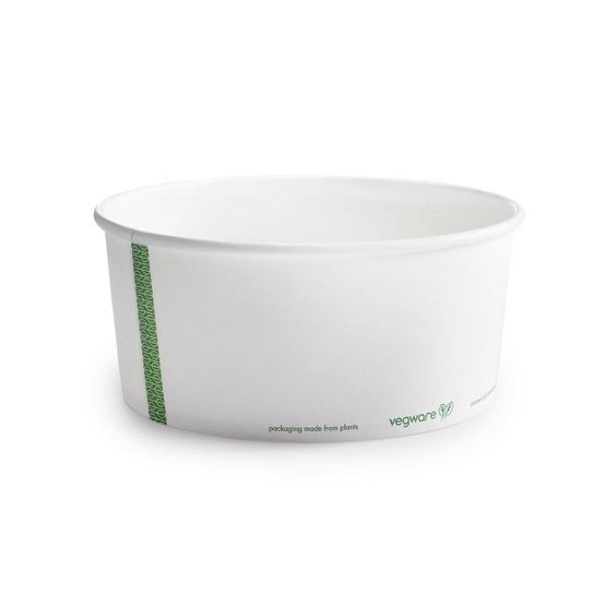 Vegware RSC-48 48oz Pla-Lined Paper Food Bowl