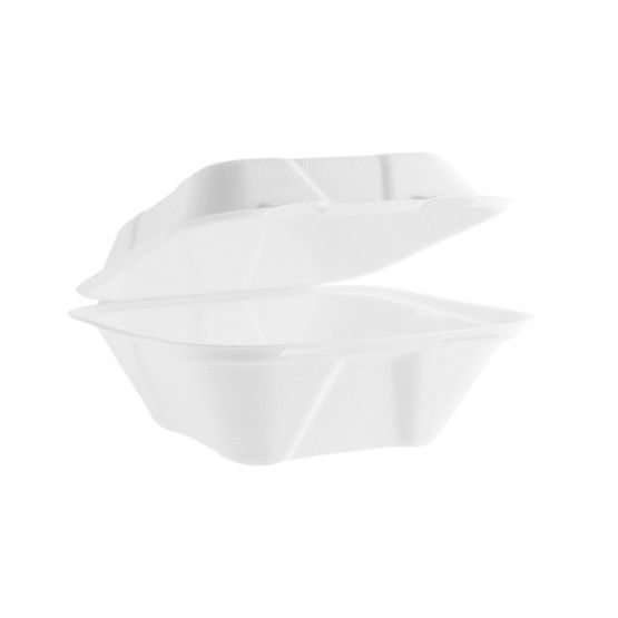Vegware VW-BP7NW 7 X 7in/160 X 170 mm Nourish Moulded Fibre Clamshell