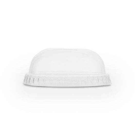 Vegware C76D-CH 76-Series PLA Dome Lid, Straw Slot
