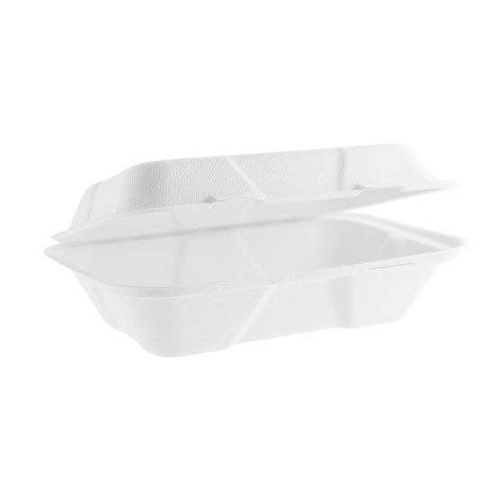 Vegware VA-SH89NW 9 X 6in/245 X 155mm Large Nourish Moulded Fibre Clamshell