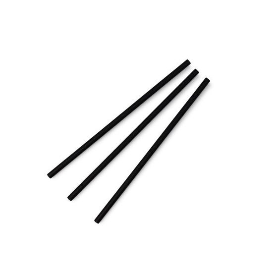 Vegware PS06H-BLK Highball Black 6mm Paper Straw