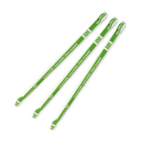 Vegware PS08-WWL Jumbo White 8mm Paper Straw