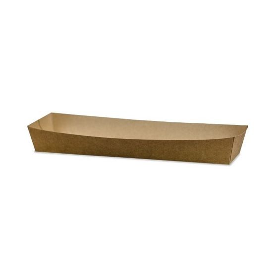 Vegware 01VWBT Kraft Hot Dog/Baguette Tray