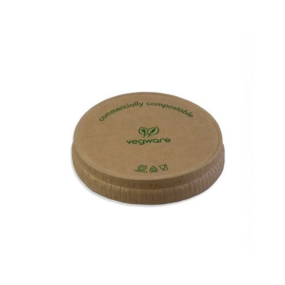 Vegware VWPLK25 Kraft Paper Portion Pot Lid