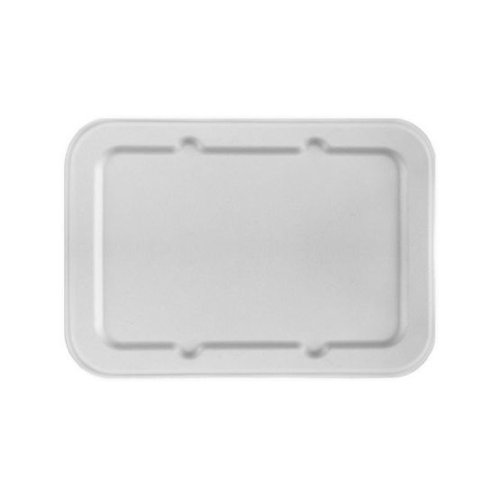 Vegware T500LNW Nourish Moulded Fibre Lid (Fits 500ml Tray)