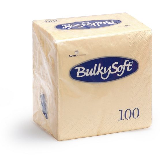 Bulkysoft 2 Ply Cream Lunch Napkin 33cm x 33cm 32160