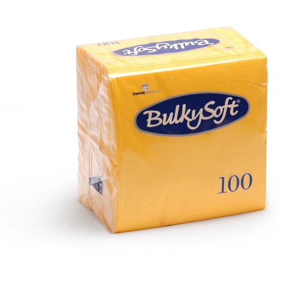 Bulkysoft 2 Ply Yellow Lunch Napkin 33cm x 33cm 32410