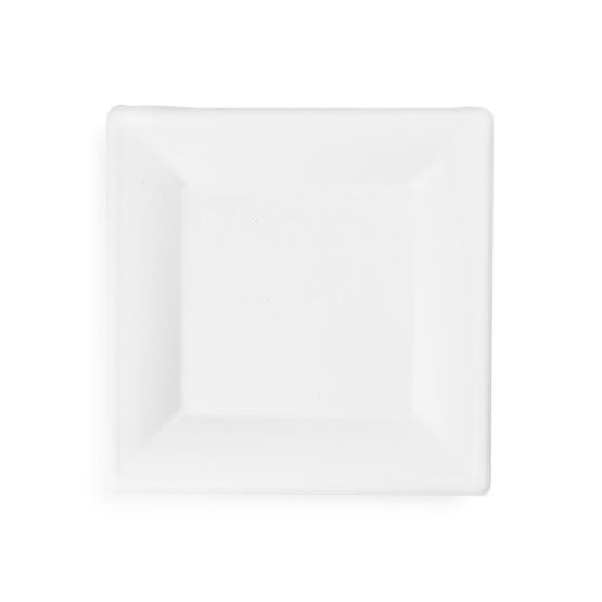 Vegware VPSQ-10NW 10in / 250mm Square Nourish Moulded Fibre Plate