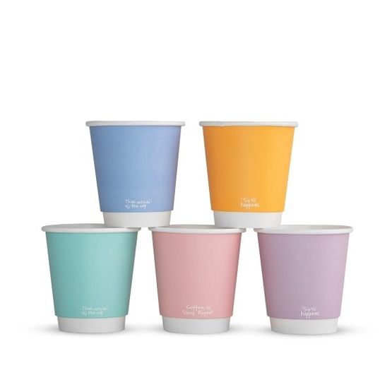 Vegware VDW-FG10 10oz Feel Good Double Wall Hot Cup, 89-Series