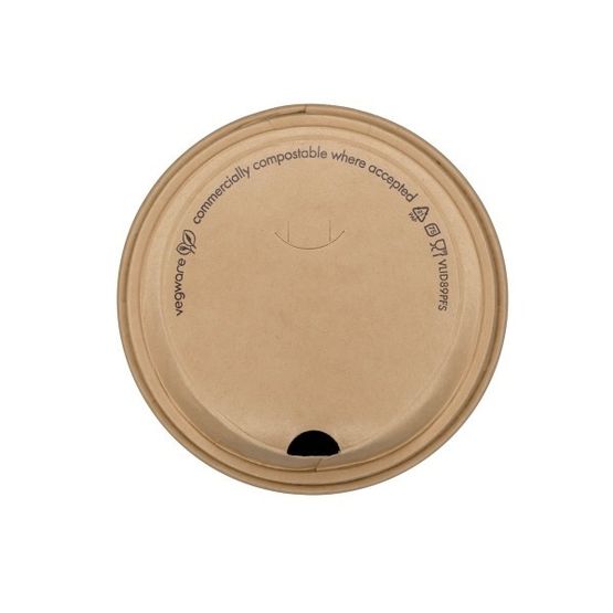 Vegware VLID89P-FS Feel Snug 89-Series Paper Sipping Lid