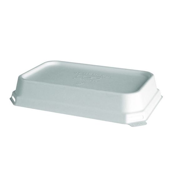 WorldView Fibre Lid for 12oz &amp; 16oz Rectangular Containers Natural