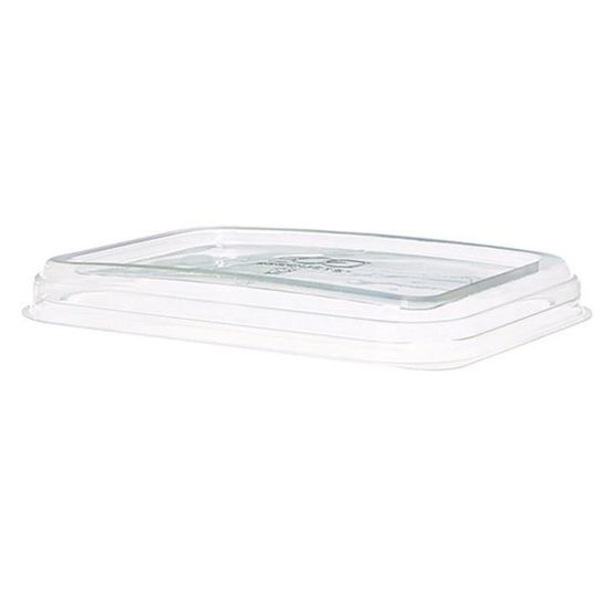 Eco Products WorldView Clear PLA Lid EP-SCRC16LIDLP-EP for 12oz &amp; 16oz Rectangular Containers