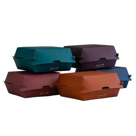 Vegware KBB-5X5-FS Feel Snug 5 x 5in Burger Box