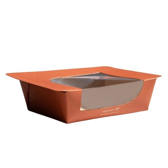 Vegware VWSALAD26-FS Feel Snug Self-Seal Salad Box 26oz