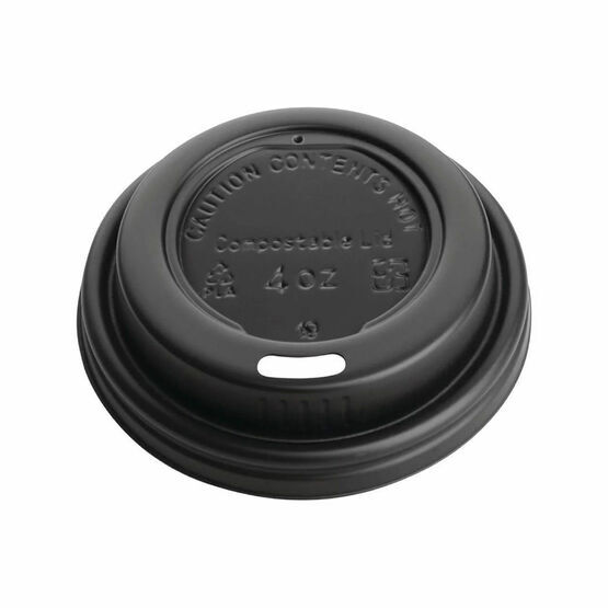Fiesta Black Compostable Espresso Cup Lids 113ml / 4oz