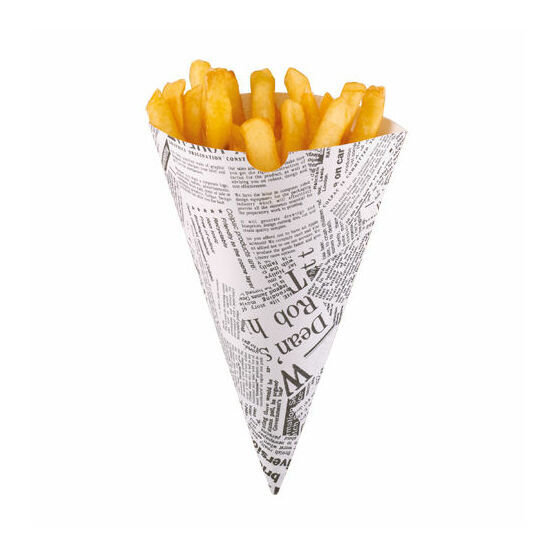 Newsprint Paper Chip Cone Medium