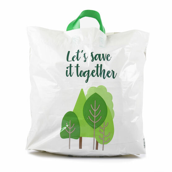 Bag For Life - Standard Size - Green & White