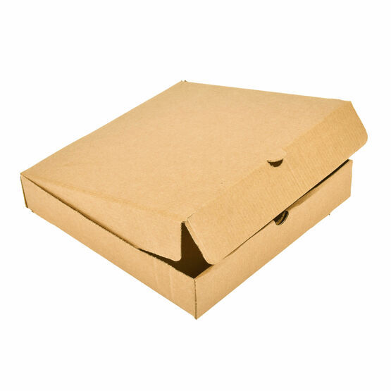 Vegware BOX009 9" Brown Kraft Cardboard Pizza Box