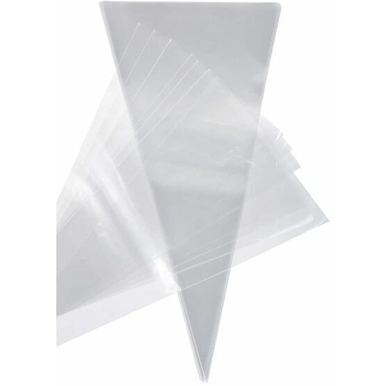 18cm x 30cm Poly-prop Cone bag clear
