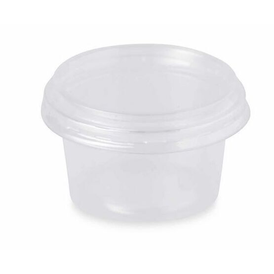 2oz Majestic plastic containers with lids
