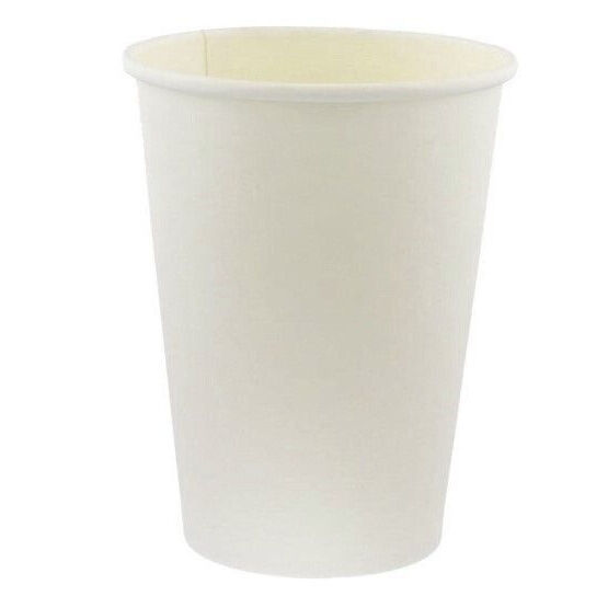 12oz White Single Wall Cup