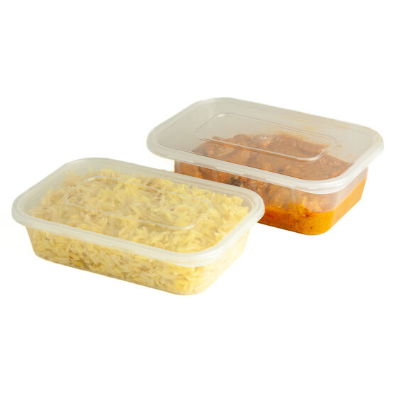 Clearly Premium 500ml Plastic Containers With Lids