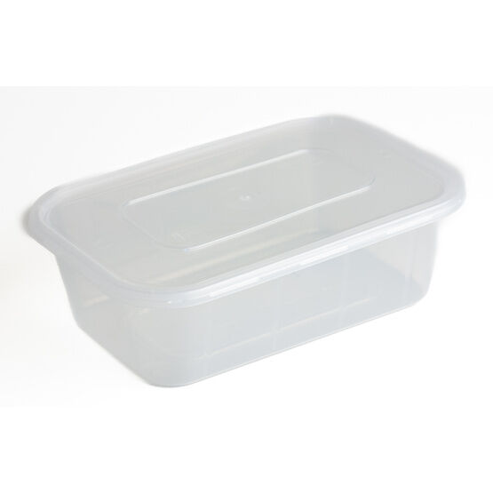 Clearly Premium 650ml Plastic Containers With Lids