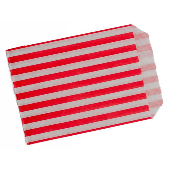 Stronghold Striped Red Paper Bag 13 x 18 cm (5" X 7")