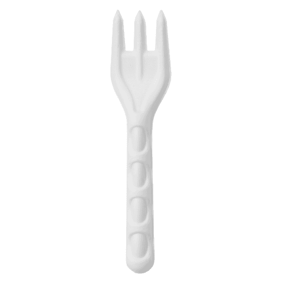 Compostable Eco-Friendly White Bagasse Forks 151mm