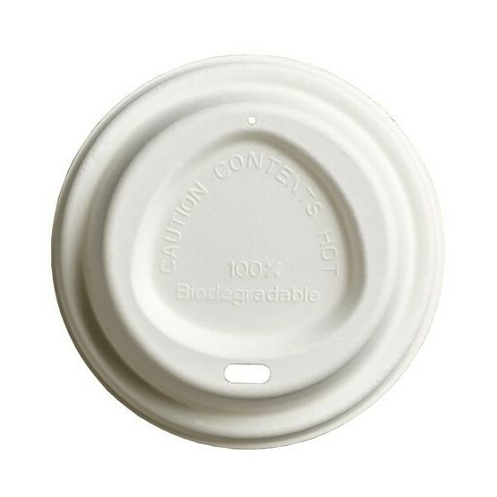 79mm Regular Bagasse Lids Compostable To Fit 8oz Cups
